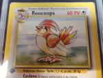 Carte Pokemon 
Contenu : Roucoups
Edition : 1er édition du set de base...