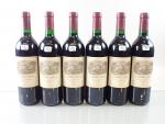 BORDEAUX ROUGE. 6 Bout. Carruades de Lafite Rothschild 1989